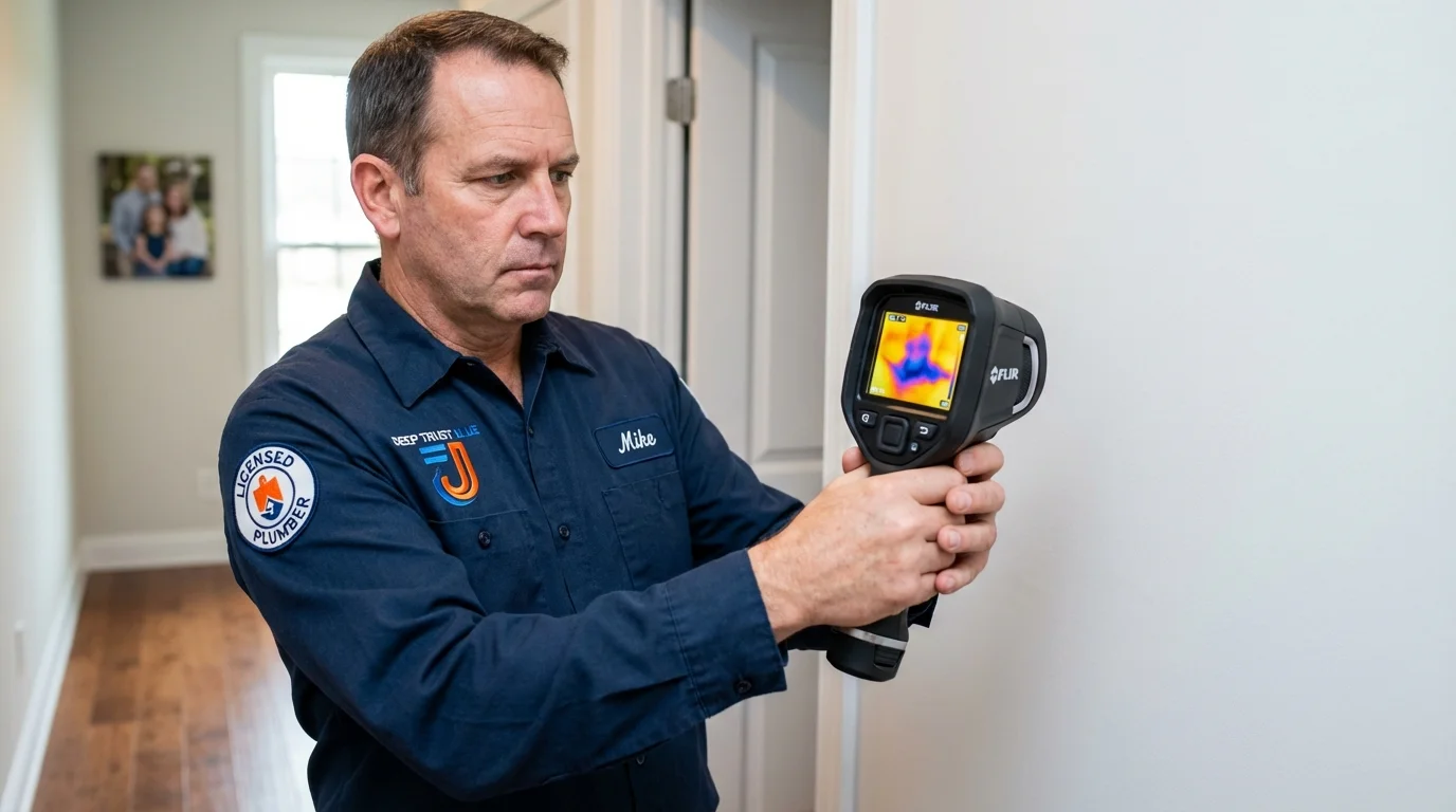 Thermal imaging leak detection by Johns Plumbing LLC in Ponder